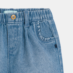 شورت جينز أرزق للفتاة الرضيعة